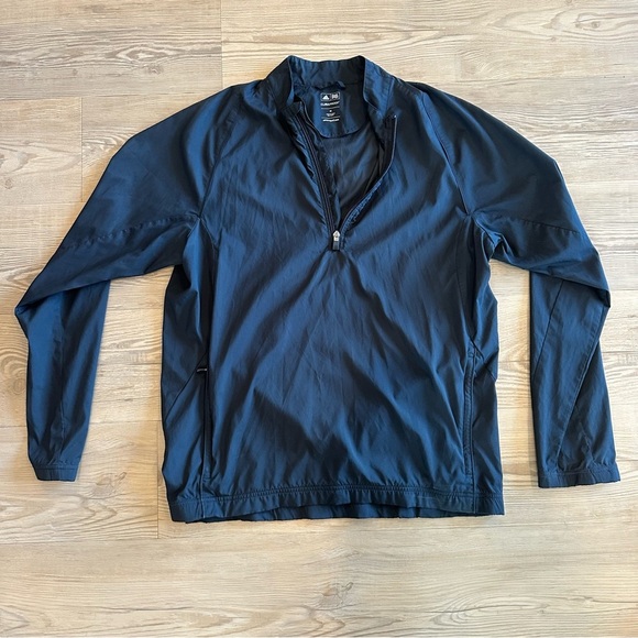 Adidas golf Men’s black climalite windbreaker jacket size medium - Picture 1 of 9